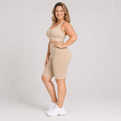 POWERSHORTS™ | High-Waisted 3D Sculpting Shorts - Anti-Chafing (up)